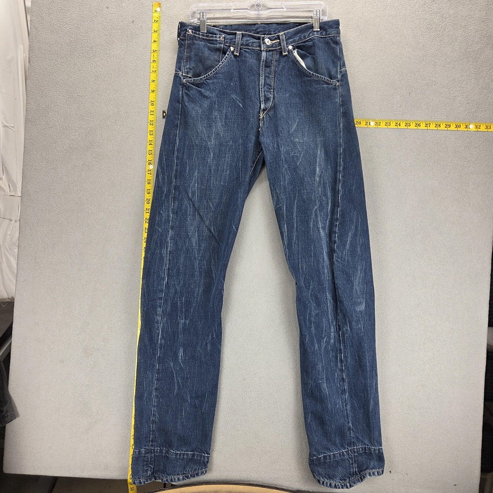 Vintage Levis Engineered Jeans Mens 30x34 Blue Twisted Button Fly Medium Wash